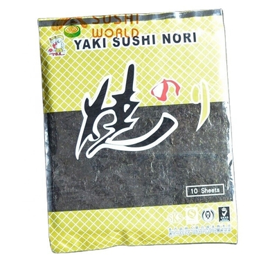 Sushi de algas noruegas Nori Alga para el contenido y los ingredientes normales