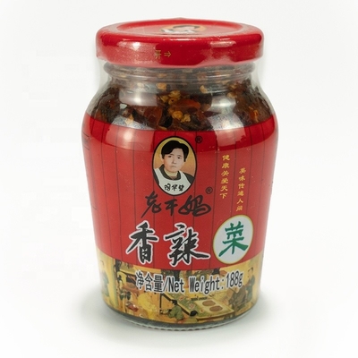 Sabor picante Laoganma salsa de chile en 210G/280G botella de vidrio para sumergir condimento fácil