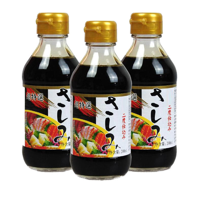 Servicio de una sola parada Salsa de soja de Sashimi ligera y brillante para sushi japonés Vida útil 12 meses