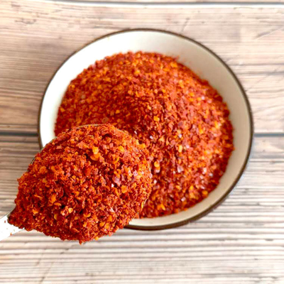 Paprika de chile rojo picante y picante materias primas trituradas para especias de hierbas únicas