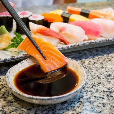 GK Dirección Hot Pot y Sushi Salsa de soja oscura Salsa de soja con sabor a sashimi Soja Ingredientes