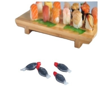 Cocina suave y suave salsa de soja en forma de pescado a vapor 2.6 ml para sumergir o condimentar