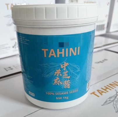 Ingrediente principal Sésamo no modificado genéticamente Empapado Fresco Halal Tahini DURADO Tipo de almacenamiento