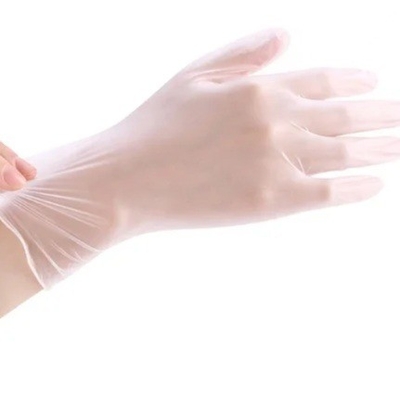Guantes de vinilo desechables de PU azul blanco y sushi PE TPE para el manejo y la preparación de alimentos