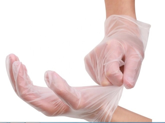 Guantes de vinilo desechables de PU azul blanco y sushi PE TPE para el manejo y la preparación de alimentos