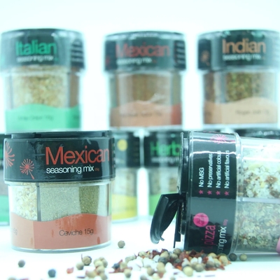 Delicioso y auténtico molinillo mezclado con especias SAL DE MAR LIMÓN PEPE NEGRO mezcla