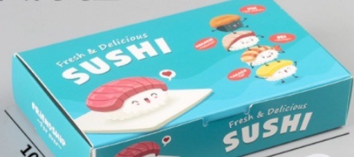 Caja de papel de hamburguesa Sushi Bento a prueba de fugas 17*10,3*3,6cm con bandejas de sushi Tipo