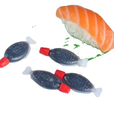 Sushi Halal Mini en forma de pescado y salsa de soja con 100% de pureza