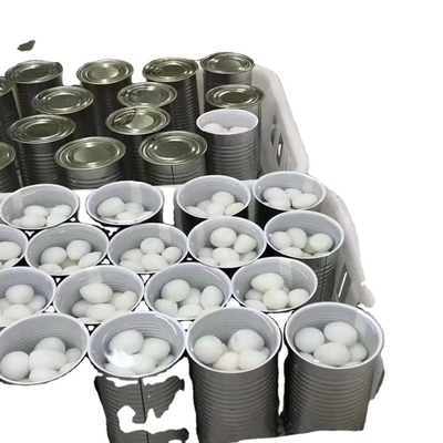 High Protein huevos de mesa frescos marrón y blanco cocidos 425 g enlatados huevos de codorniz salados