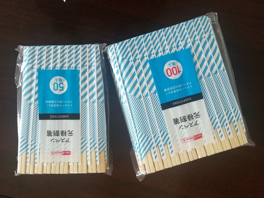 Superficies lisas biodegradables palillos desechables de madera para envases sostenibles