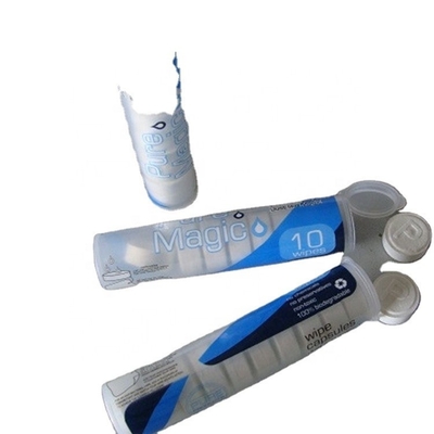 Tejido facial comprimido blanco compacto y portátil para cualquier ocasión