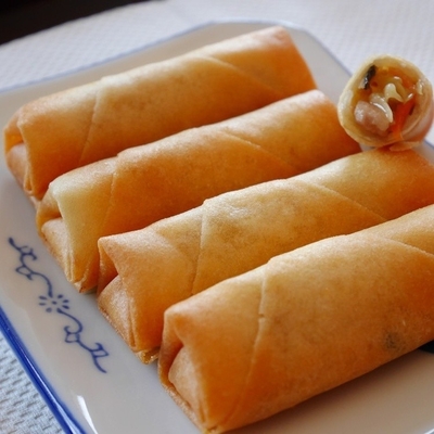 Envase de rollo de primavera congelado de alimentos chinos con 24 meses de vida útil en almacenamiento congelado