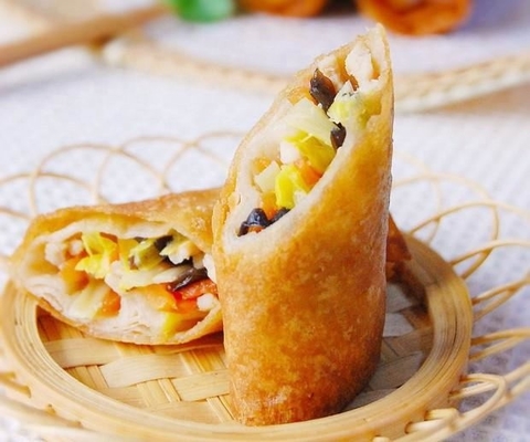 Envase de rollo de primavera congelado de alimentos chinos con 24 meses de vida útil en almacenamiento congelado