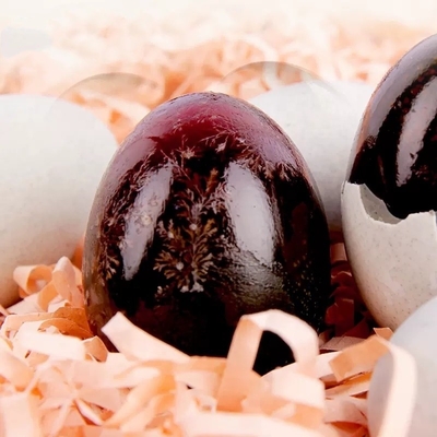 Huevo de pato salado con yema roja, con sabor auténtico, almacenado en lugares fríos y secos