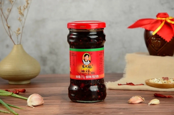 Laoganma 280 g Botella de vidrio GK Wagyu Carne de res Sriracha Salsa de chile caliente CHILI ÓLEO ROJO Brix % 0