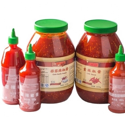 Sabores de chile conservados Sriracha dulce Salsa de chile caliente y contenido razonable