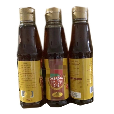 Aceite de soya de semillas de sésamo mezclado puro y saludable de 18 litros para cocinar 24*150 ml/t